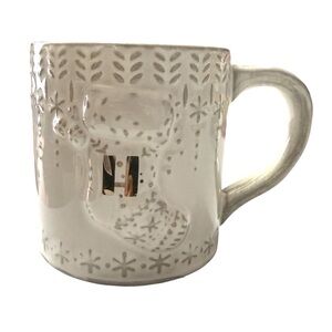 Anthropologie Christmas Stocking “H” Monogram Mug